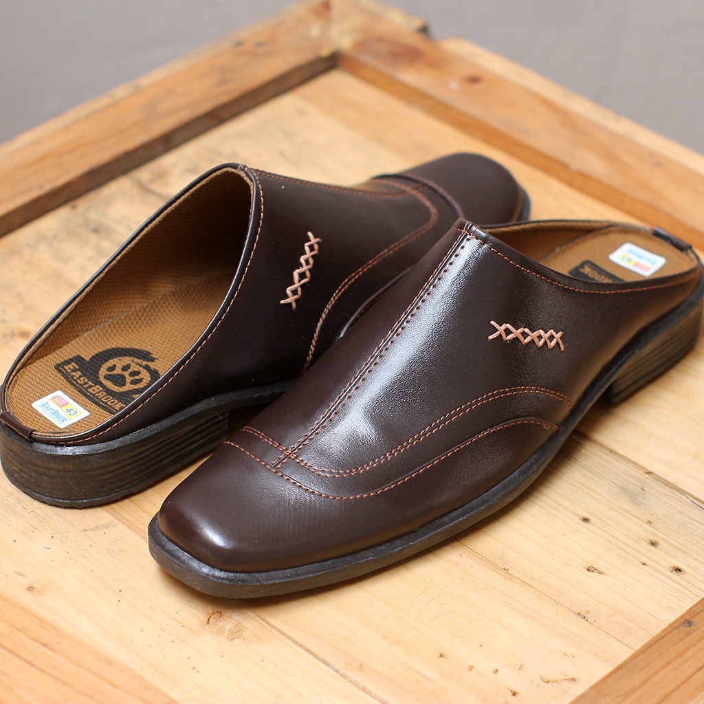 original sendal slop bustong Gladio terbaru kulit asli original. sandal separu pria kulit asli. sepa