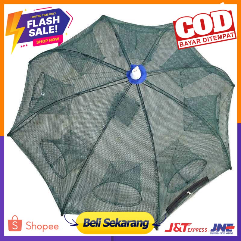 Jaring Pancing Ikan Hexagonal 8 Hole Fishing Net Trap Cage - Net001