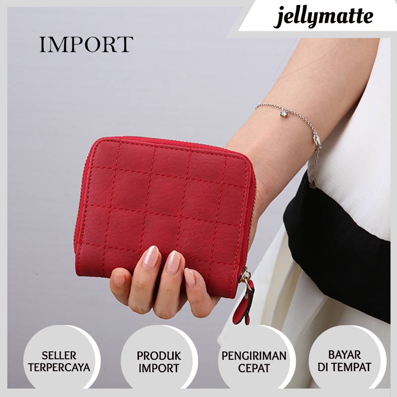 DOMPET WANITA LIPAT IMPORT KOREA C333-1 PETAK KULIT PU MURAH WALLET PREMIUM BRAND JAKARTA