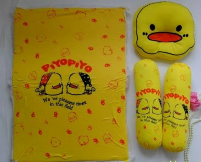 Kasur busa set bantal peyang hello kitty pooh dan piyo