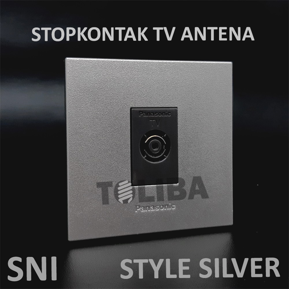 stopkontak stop kontak s/k tv silver panasonic stop kontak tv panasonic antena tanam tembok SNI