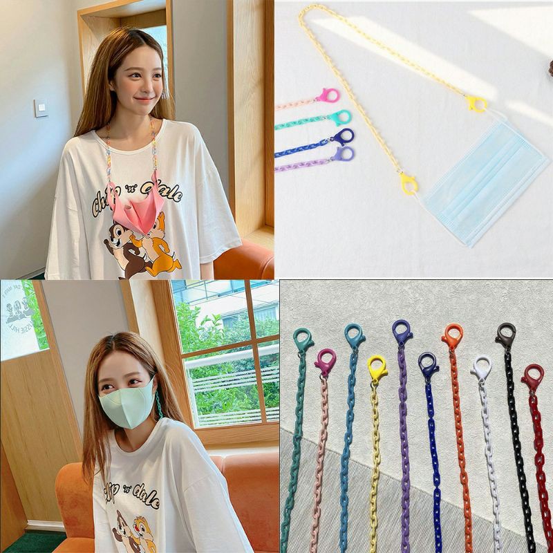 kalung masker Athar shop/strap masker korea / kalung masker mutiara / masker chain rantai mutiara