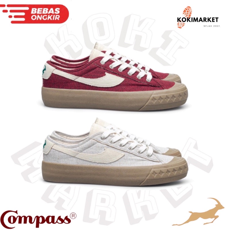 SEPATU COMPASS RETROGRADE LINEN LOW SAND & DUSK [ORIGINAL]