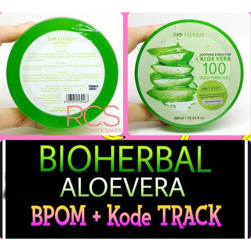 [ORI] 100% ALOE VERA GEL Asli dengan Stiker Tracking Code Menutrisi Kulit Pelembab Bio Herbal 300ml