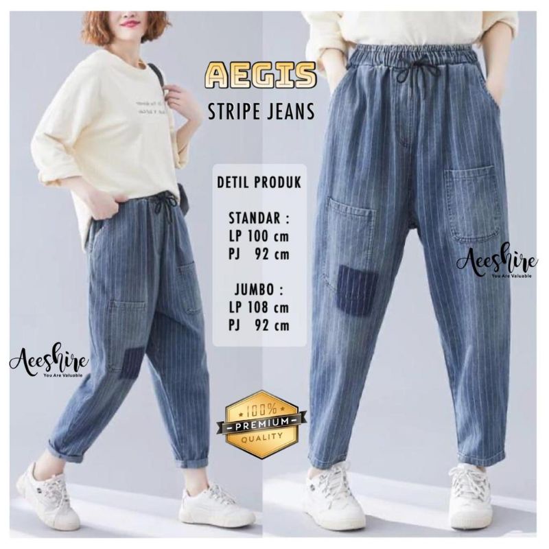 aegis baggy pant motif terbaru celana jeans wanita jumbo