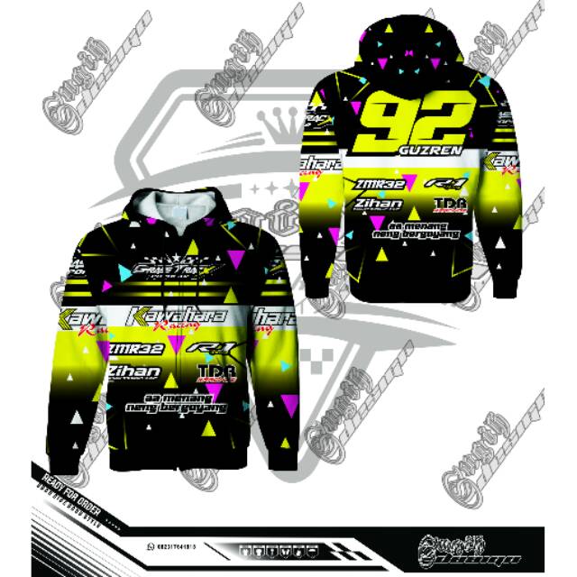 Jaket jersey jaket racing trail motocross joging sepeda dll bebas nama nopung custom