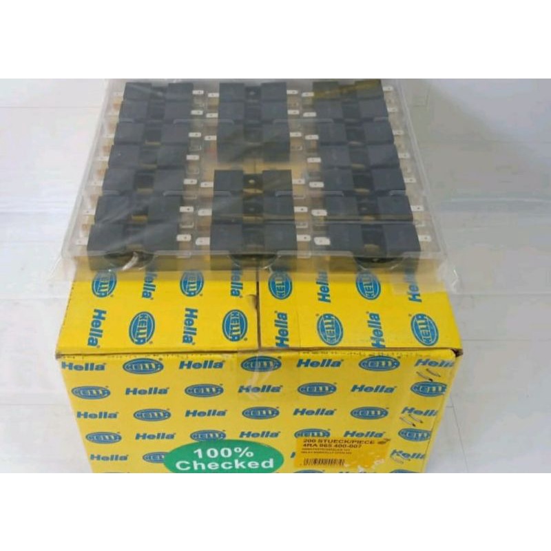 Jayy Relay Hella Kaki 4 12V 30A - Relay Klakson Hella - Relay Lampu Hella