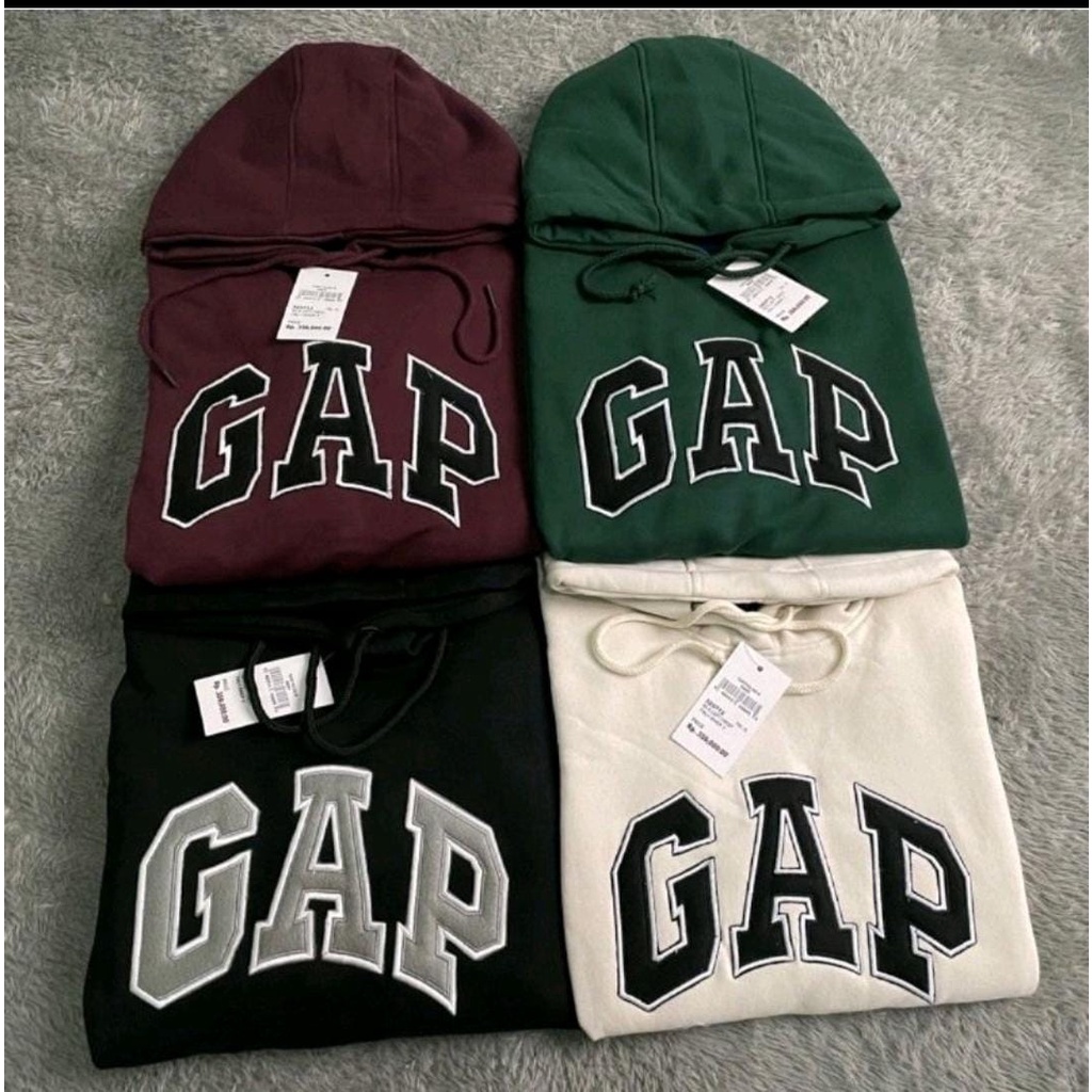 COD-Jaket Hoodie GAP - Sweater Hoodie GAP Logo Texs Bordir Original Distro Bahan Tebal