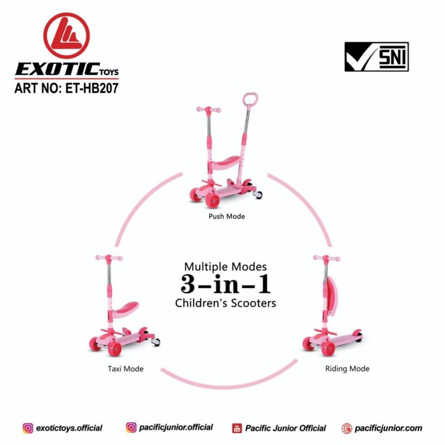 EXOTIC SCOOTER HB207 W/ SEAT MUSIC TONGKAT STIR