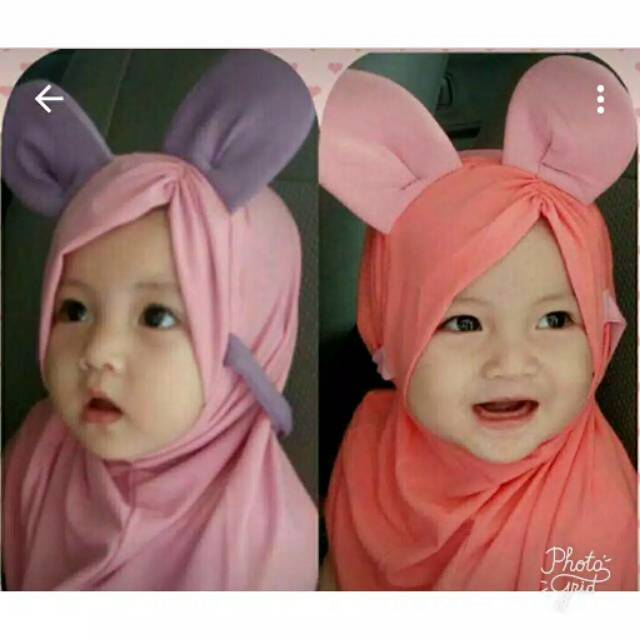 16 Jilbab Anak 0- 3 Tahun Mickey | Hijab Jersery Lembut Halus | Turban Miki | TK - SD | Nissa Sabyan