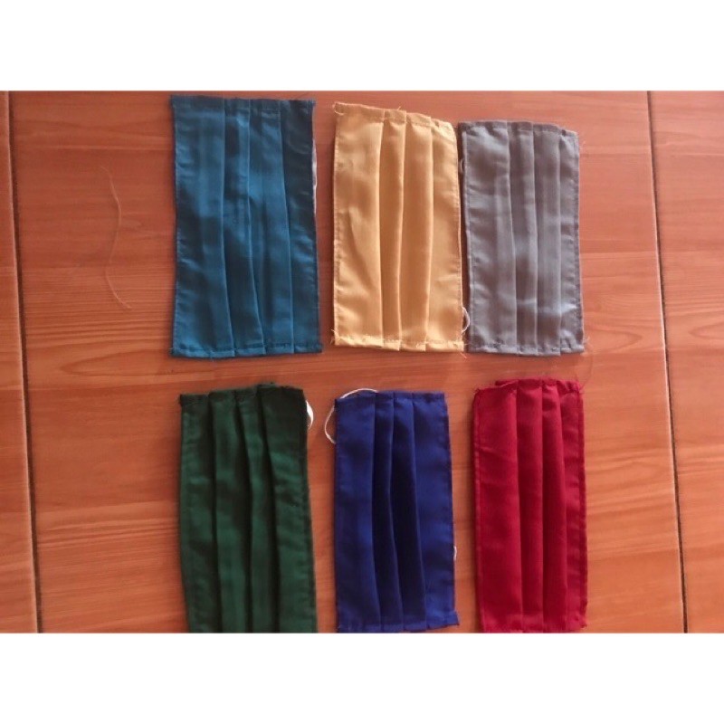 12 pcs masker kain oxford palentino karet telinga