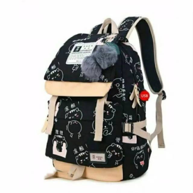 TAS RANSEL ANAK KARTUN JEPANG NIQABIS TANPA POMPOM