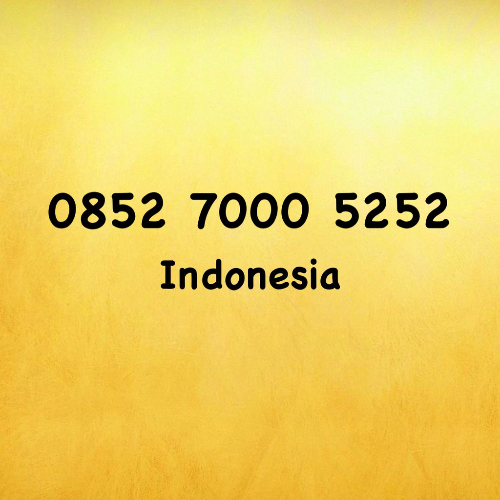 Nomor Cantik Kartu AS Double AB - 52 - 0852 7000 5252