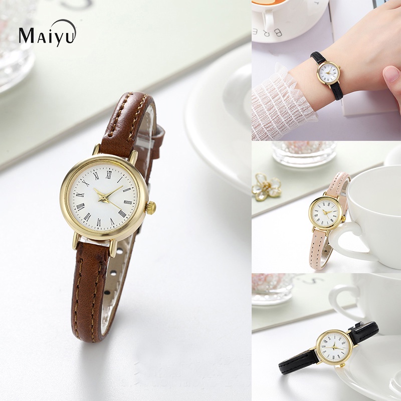 Jam Tangan Wanita A0189 Small Round Roman Dial Jam Tangan Wanita Kuarsa