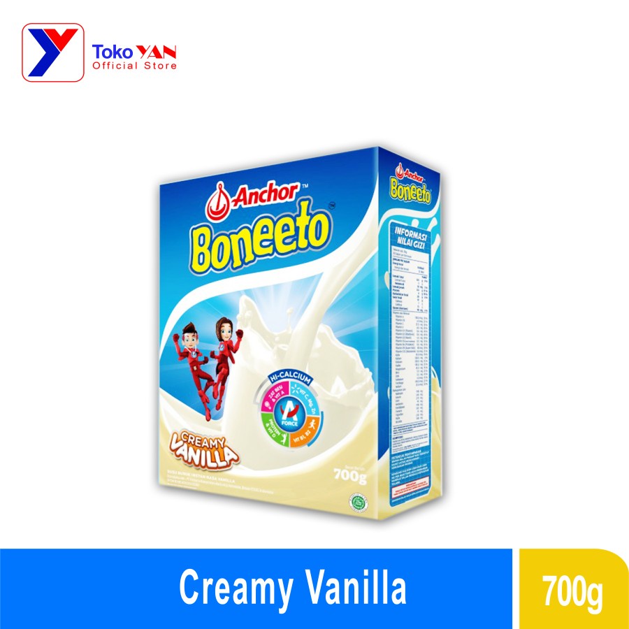 

Anchor Boneeto Creamy Vanilla 700gr- Susu Bubuk Pertumbuhan Anak