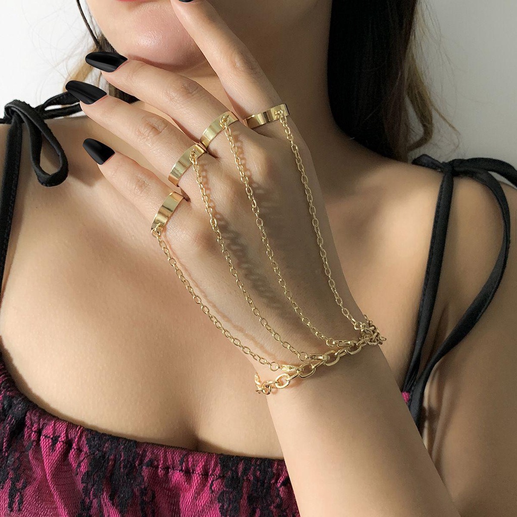 Agustinina Link Gelang Rantai Untuk Anak Perempuan Adjustable Butterfly Bohemia Manik-Manik Multi Layer Kaitan Hand Harness