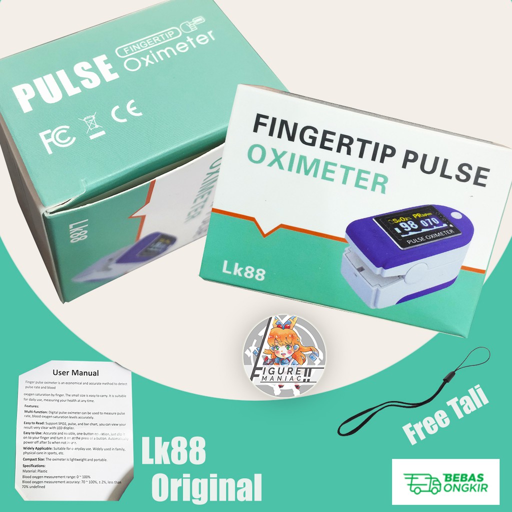 Oxymeter Fingertip Oximeter LK88 Original Alat Test Kadar Oksigen
