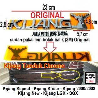 emblem original logo kijang pakai tanduk chrome kapsul krista kijang 2000 2003 kijang new lgx sgx