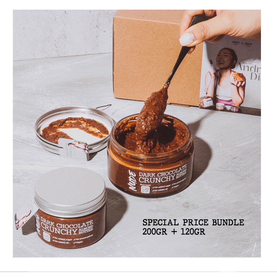 

Special Price Bundle | NUDE x Andrea - Crunchy Almond / Dark Choco Selai Sehat Healthy GLUTEN FREE