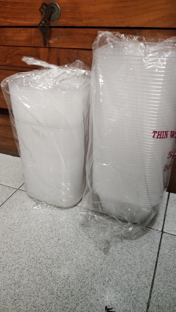 Isi 50 Pc Thinwall 500 Ml Square - Thinwall 500 Ml Sq - Take Away - Lunch + Tutup Food Grade