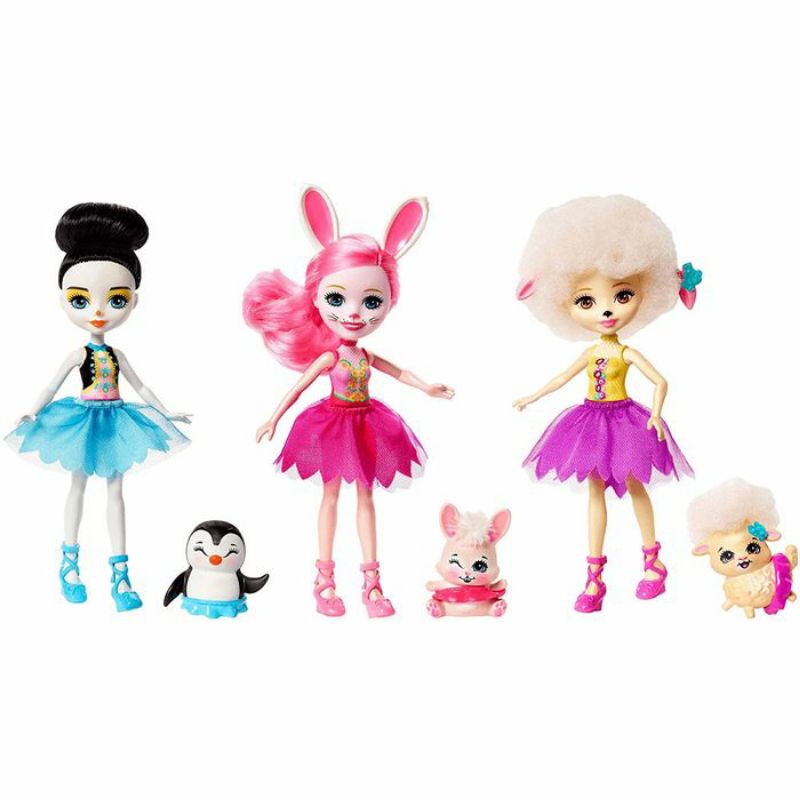 ori original enchantimals enchantimal ballet cuties lamb penguin rabbit doll mainan boneka anak perempuan cewek hadiah kado ultah