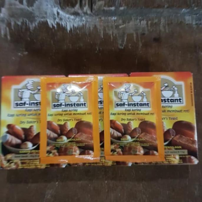 

31.87-Kue- 1 Box Isi 5 Pcs Saf Instant Ragi Kering Saf-Instant Sachet 11 Gr -Terlengkap-Termurah-