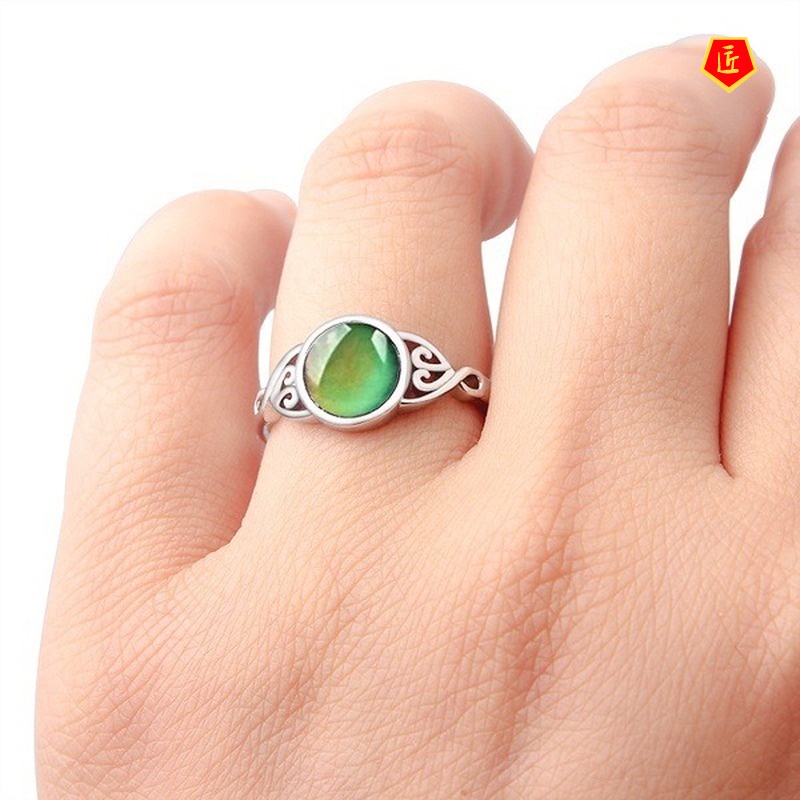 [Ready Stock]Creative Temperature Sensing Color Changing Ring Retro