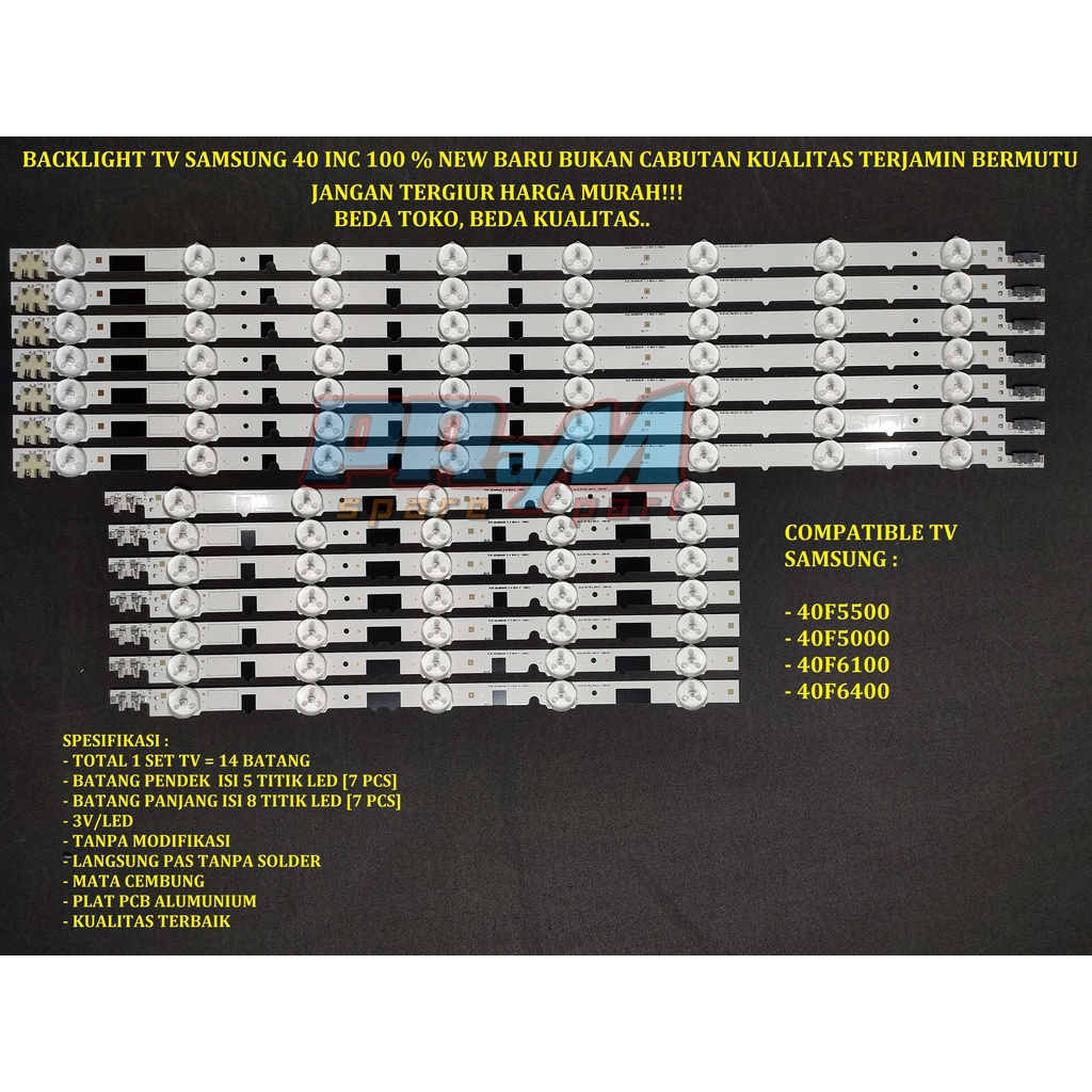Backlight Led Tv SAMSUNG 40 INC 40F6100 Lampu Tv SAMSUNG BL 40F6100 40F5500 40F5000 40F6100 40F6400