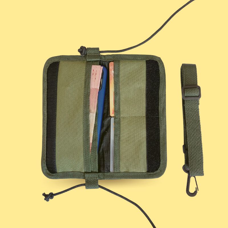 Tas Selempang Hp Mini Sako Hanging Fold Wallet Dompet Hp &amp; Kartu