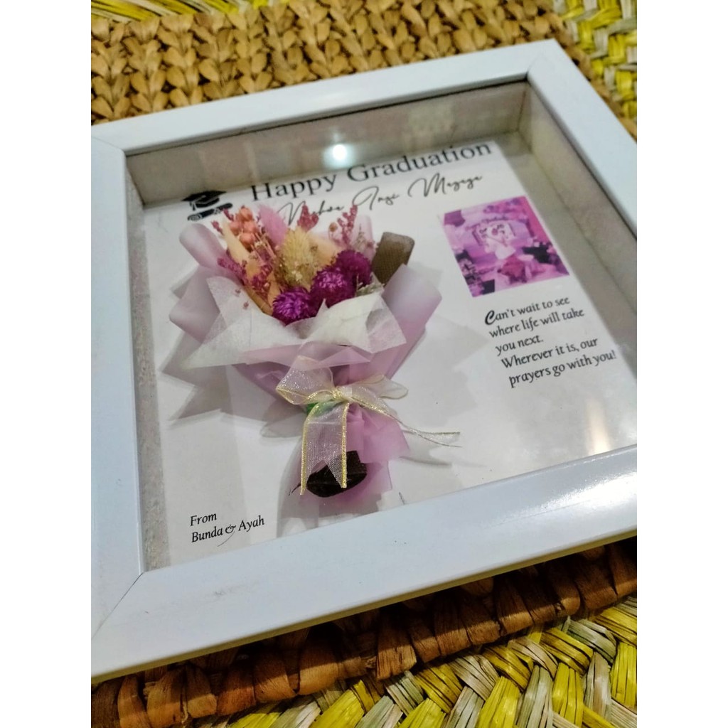 Scrap frame pigora 3D 20x20, best seller dried flower in frame 3D