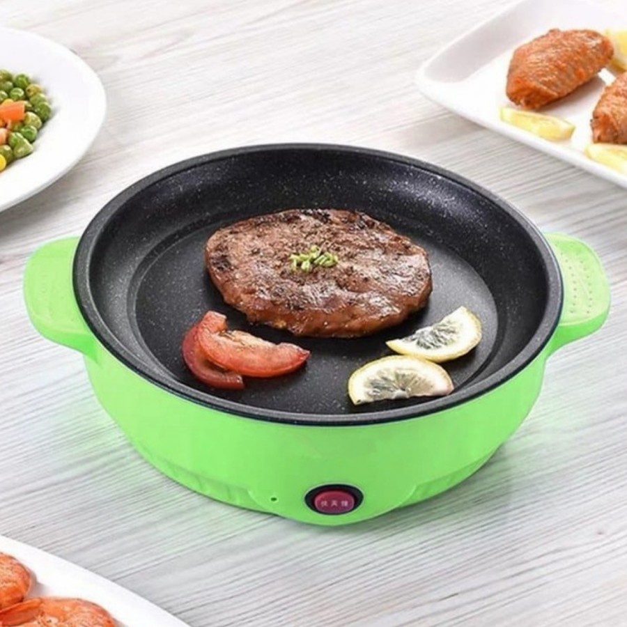 Korean Frying Pan Grill BBQ Panci Wajan Elektrik Alat Masak Portable Dapur Rumah Piknik Pecinta Alam