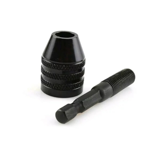 Kepala Bor Mini Grinder Keyless Drill Chuck Hex Shank Collet Sambungan Rotary Tool Multi Chuck