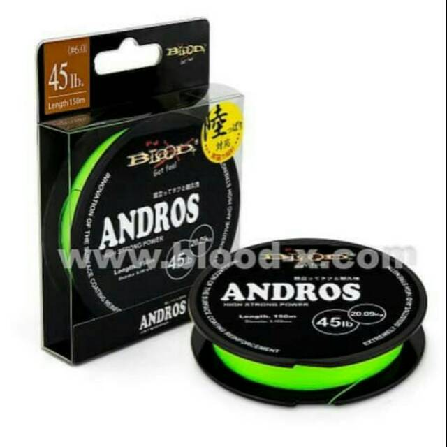 Senar pancing blood andros green 150M