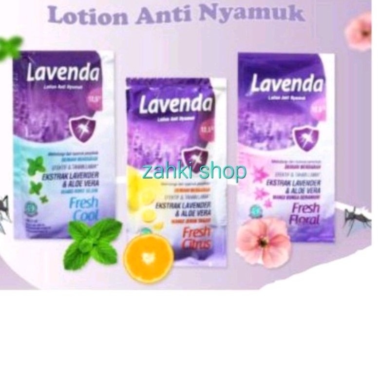 LAVENDA LOTION ANTI NYAMUK 1renceng isi 12 SACHET