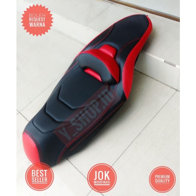 Cover Kulit Sarung Jok Motor Aerox 155 MBtech Modif Eropa