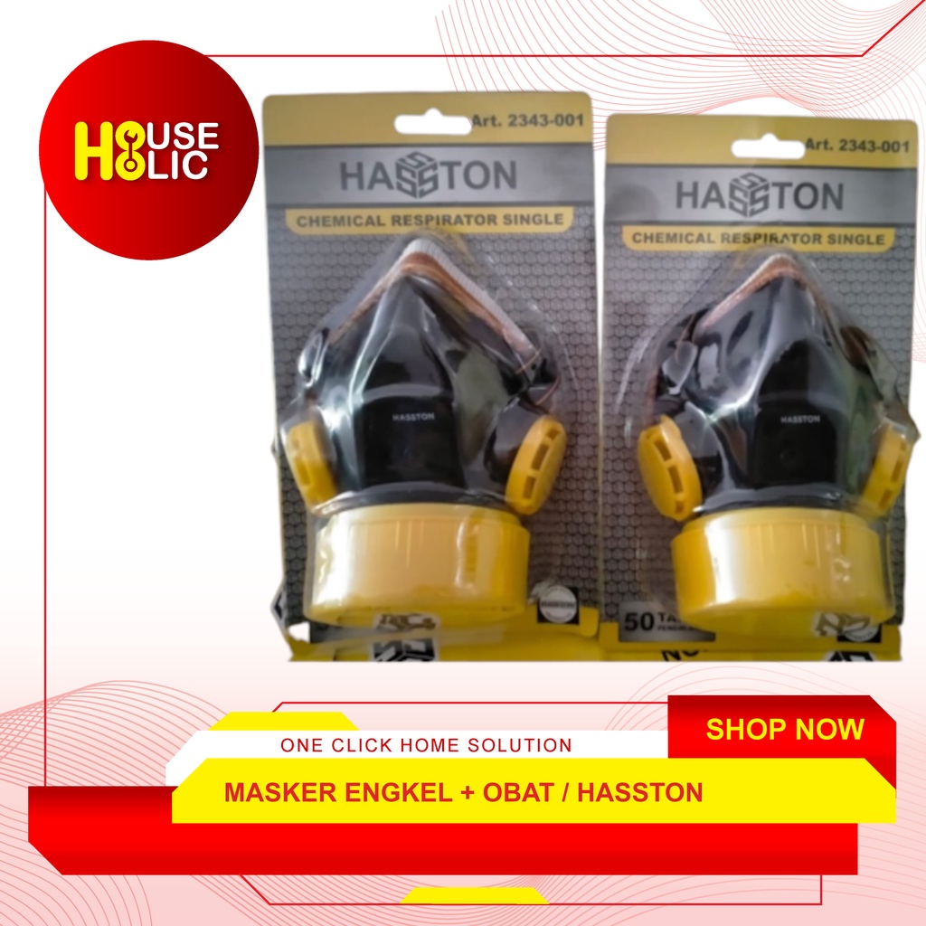 HASSTON Masker Engkel + Obat / Chemical Respirator Single 2343-001