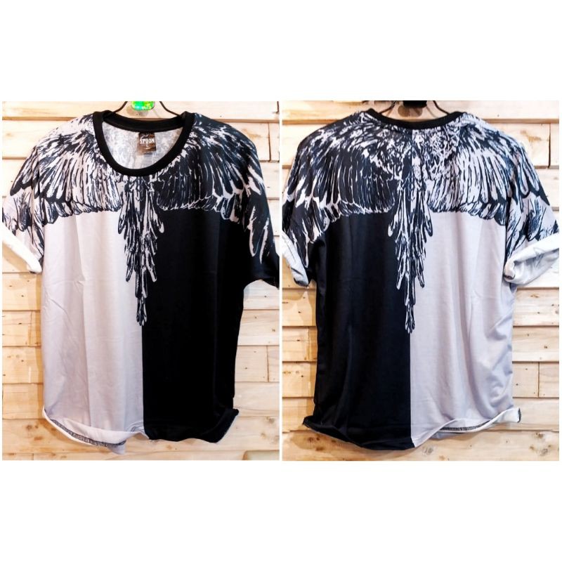 Baju Kaos Printing 3D Bangkok Thailand Arm Sayap Fullprint Full Print Spoon Import Marcelo Burlon