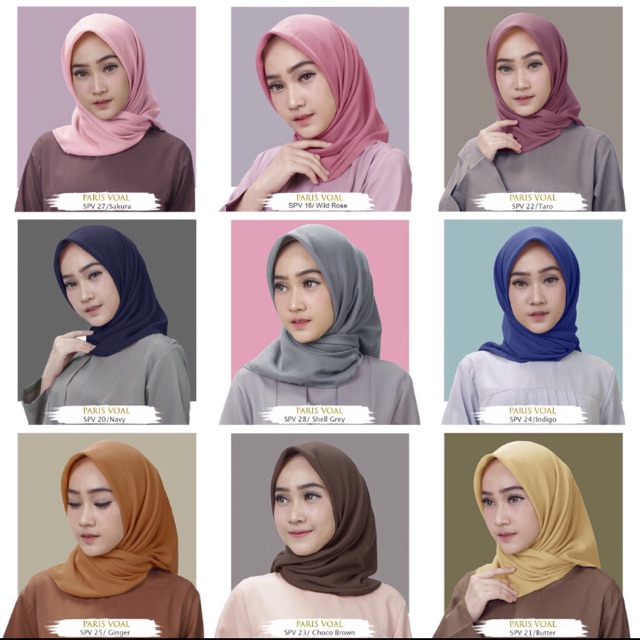 Jilbab segi empat Paris