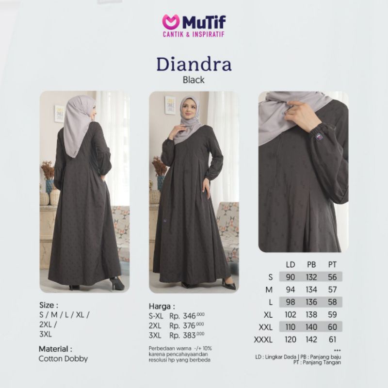 GAMIS MUTIF DIANDRA BLACK