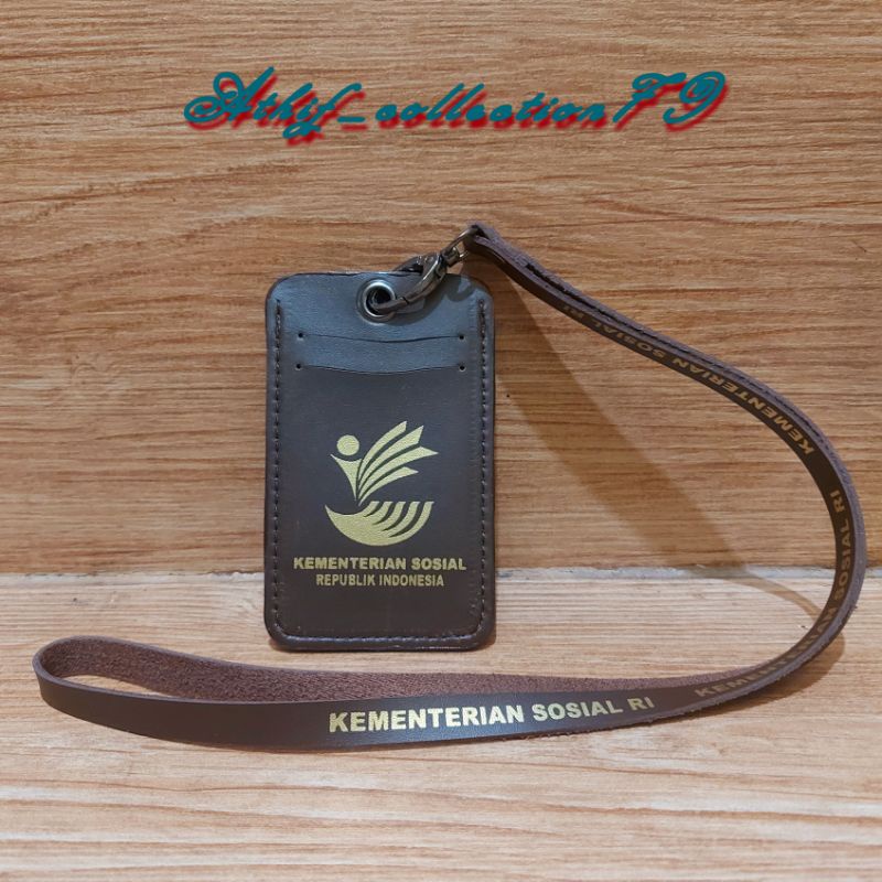

HenJO Tempat Id Card Kemensos Kulit Holder Id Card Kulit Kementerian Sosial Kalung