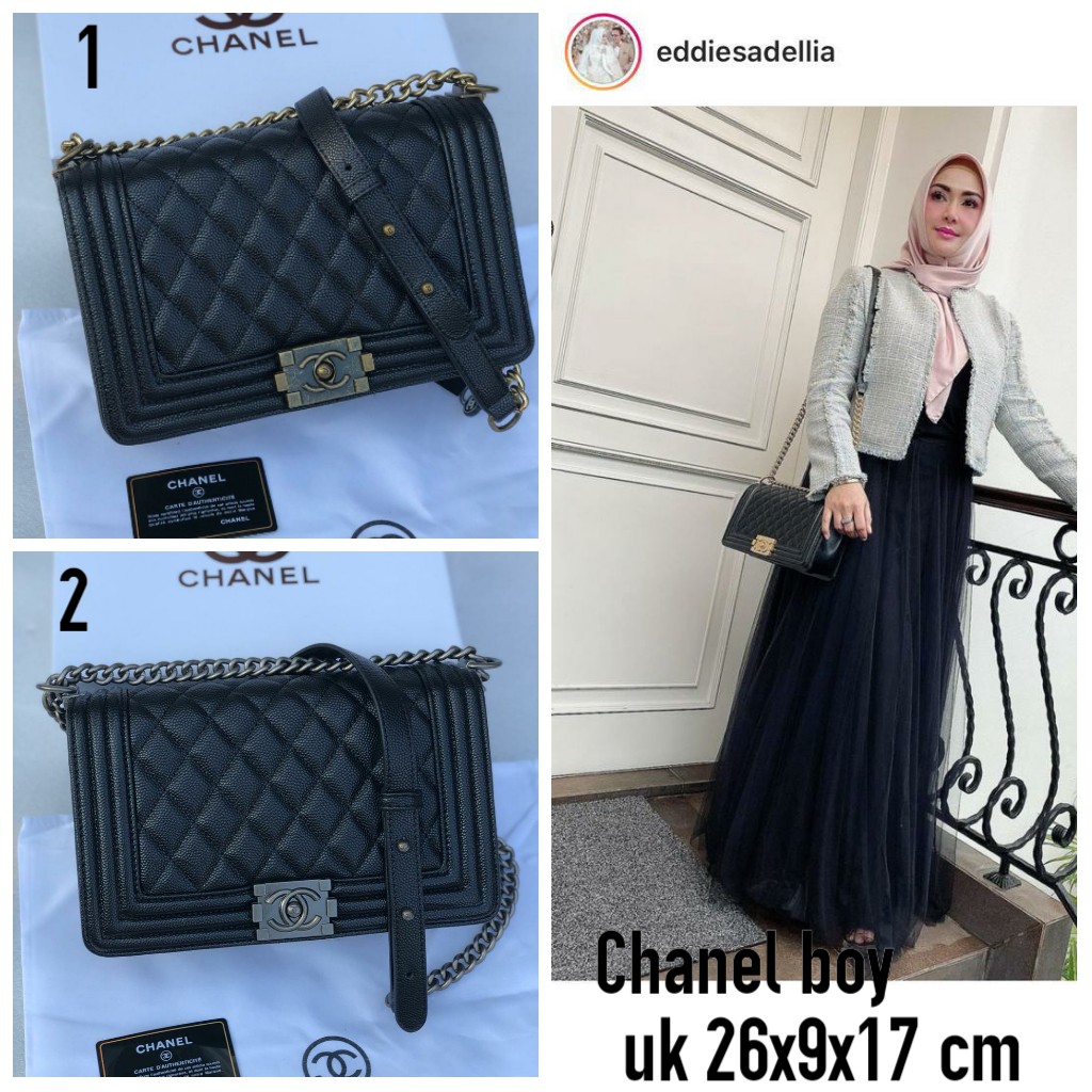 CHANEL BOY MEDIUM SEMPREM FREE BOX (SERI NUMBER)