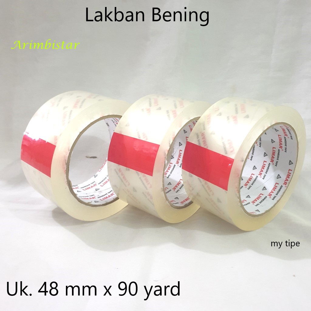 

Lakban Bening atau Lakban Putih Uk. 48 mm x 90 yard My Tipe