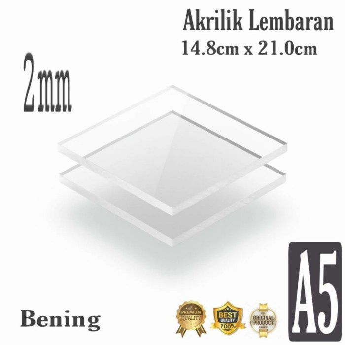 AKRILIK LEMBARAN / AKRILIK A5 2mm TRANSPARAN ACRYLIC GROSIR