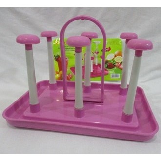 ENTERA Glass Stand Tempat Dudukan Gelas + Pegangan ISI 6 pcs Warna TOP**