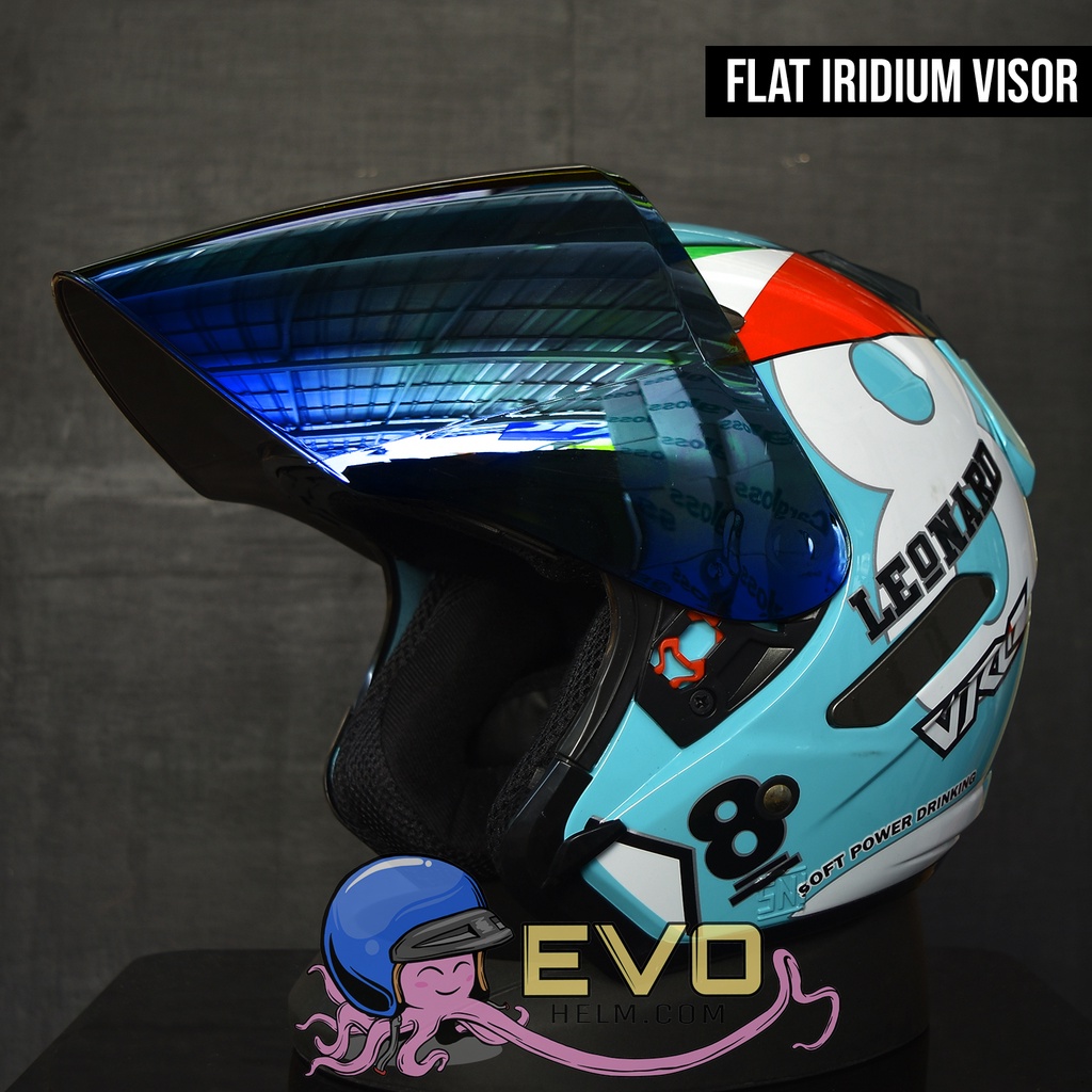 HELM VRC MOTIF CENTRO ORIGINAL FREE VISOR IRIDIUM - HELM HALF FACE VRC