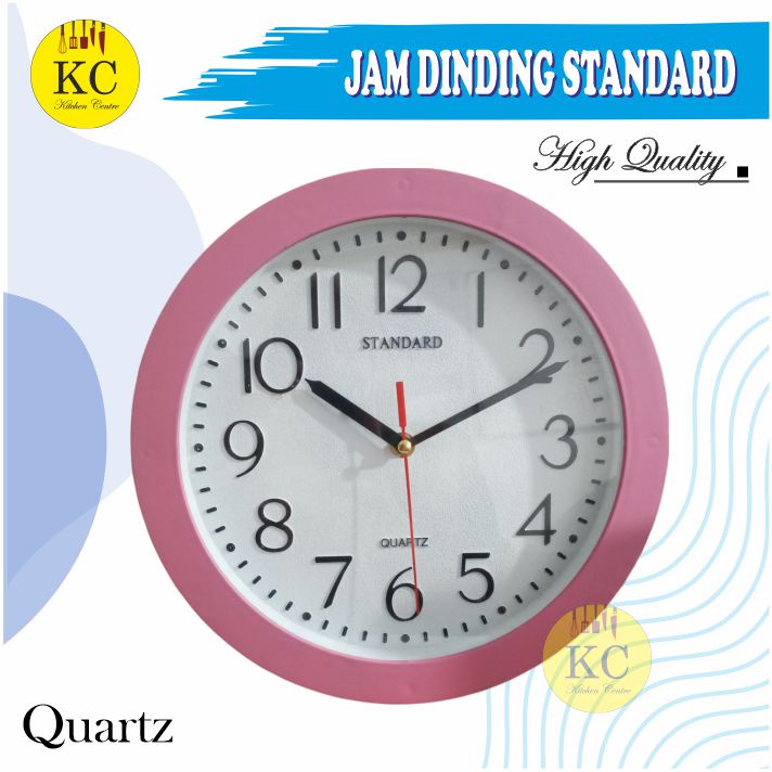 Jam Dinding Standard Quartz Jam Dinding Simpel Jam Dinding Pink