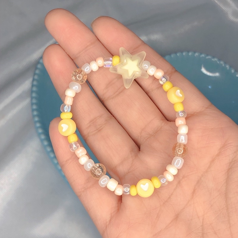 Yellow bracelet beads / bracelet beads / gelang manik / gelang dan cincin manik