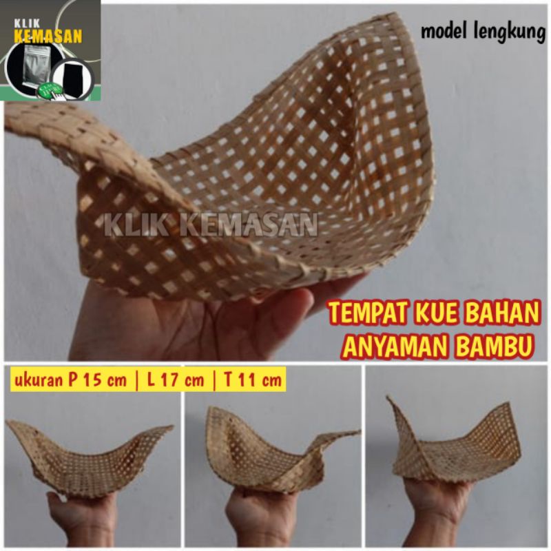 ISI 10 PCS TEMPAT KUE BUAH KERANJANG BUAH PINCUK BESEK ANYAMAN BAMBU