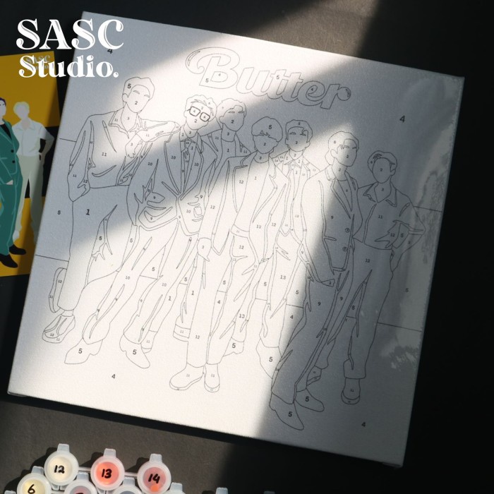 

DIY Painting by Number | Kerajinan Tangan | SASC Studio | BTS Butter