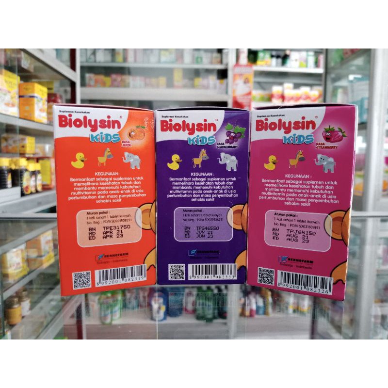 Biolysin Kids 30 Tablet Kunyah | Multivitamin Anak